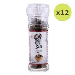 Lunn Pepper Mix with Grinder Cap 50g – 12 Packs