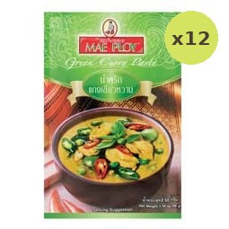 Mae Ploy Green Curry Paste 50g – 12 Packs