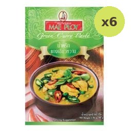 Mae Ploy Green Curry Paste 50g – 6 Packs