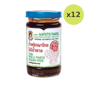 Maepranom Thai Chili Paste Sugar Free 114 g – 12 Packs