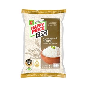 Big C Happy Price Pro 100 Jasmine White Rice 5 kg – 1 Pack