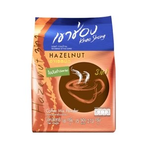 Khao Shong 3 In 1 Coffee Mix Hazelnut Flavor 18g X 18 g – 1 Pack