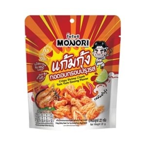 Monori Crispy Shrimp Cheek Snack Tom Yum Goong Flavor 22 g – 1 Pack