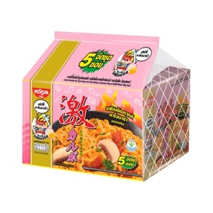 Nissin Instant Noodles Dry Type Korean Hot Chili Chicken Carbonara Flavour 60 g X 5 Units