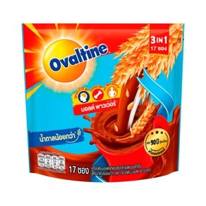 Ovaltine 3in1 Ready Mixed Malt Beverage Chocolate Flavor Less Sugar 31 g – 1 Pack