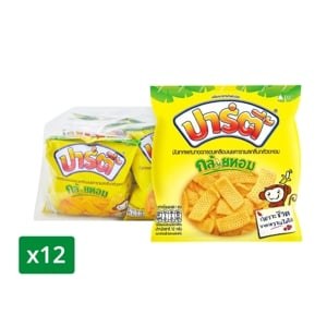 Party Fried Yam Chips Coated With Butter Caramel Banana Flavor 12 g X 12 Units