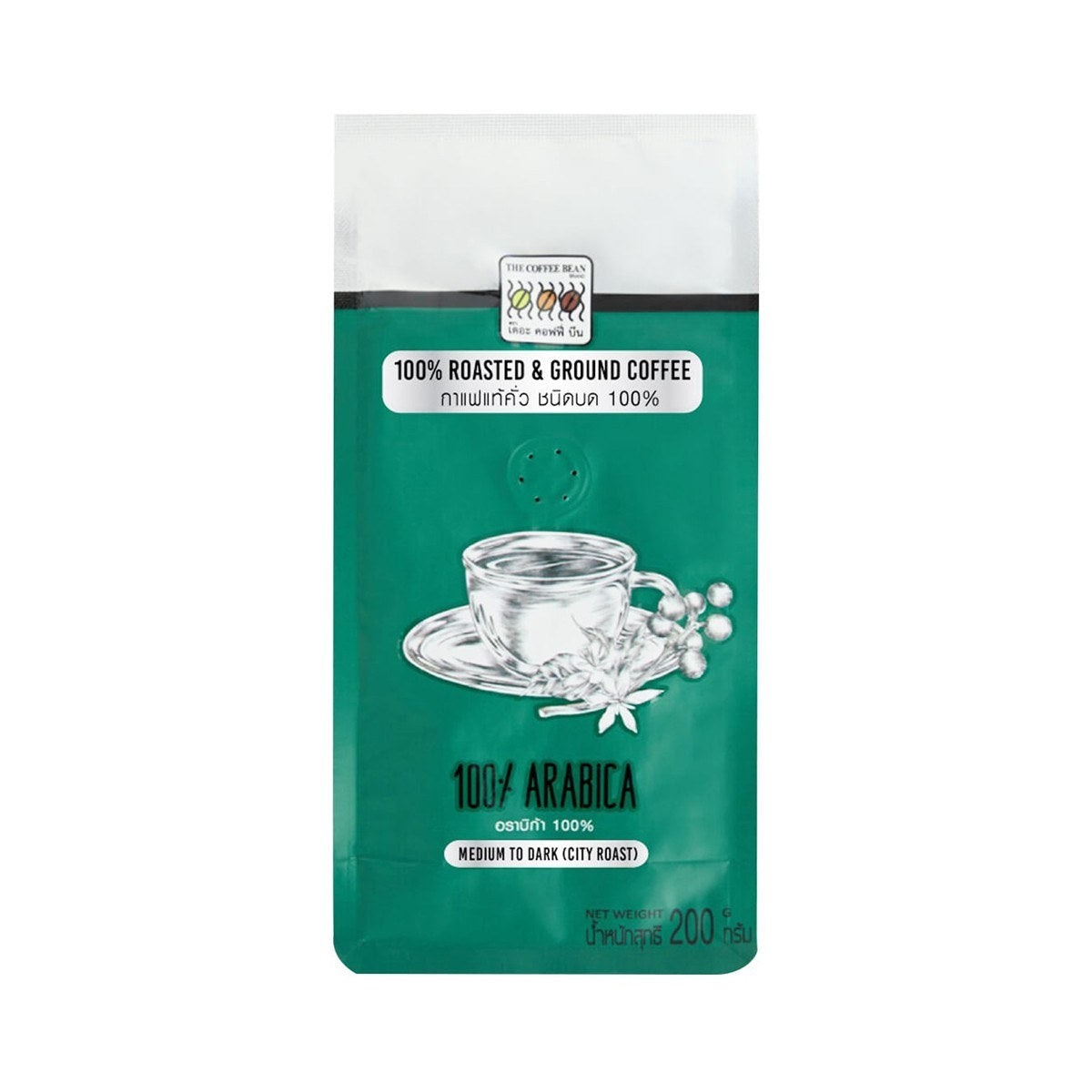 The Coffee Bean Roasted Ground Coffee 100 Arabica 200 g – 1 Pack