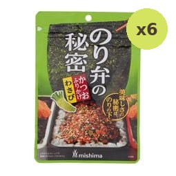 Mishima Noriben No Himitsu Katsuo Furikake Wasabi 20g – 6 Packs