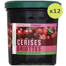 Monoprix Cerises Griottes 370g – 12 Packs