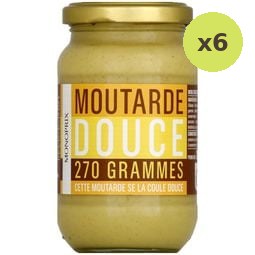 Monoprix Moutarde Douce 270g – 6 Packs