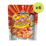 Monori Crispy Shrimp Cheek Snack Tom Yum Goong Flavor 22 g – 6 Packs