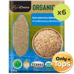 My Choice Organic Jasmine Brown Rice 1kg – 6 Packs