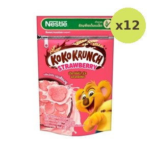 Nestle Koko Krunch Nutrismart Strawberry Flavoured Whole Grain Wheat Curls Breakfast Cereal 50 g – 12 Packs