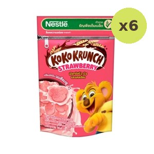 Nestle Koko Krunch Nutrismart Strawberry Flavoured Whole Grain Wheat Curls Breakfast Cereal 50 g – 6 Packs