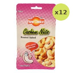 New Choice Roasted Salted Cashew Nuts 50g – 12 Packs
