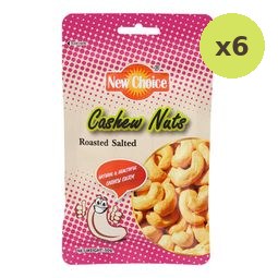 New Choice Roasted Salted Cashew Nuts 50g – 6 Packs
