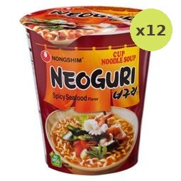 Nongshim Cup Noodle Soup Spicy Seafood 62g – 12 Packs