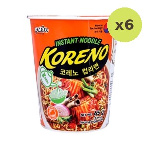 Paldo Koreno Instant Noodle Kimchi Flavor 65 g – 6 Packs