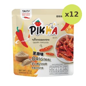 Pikka Crispy Chillies Original Flavour 25 g – 12 Packs