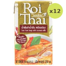 Roi Thai Ton Yum Soup With Coconut Milk 250ml – 12 Packs