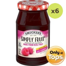 Smuckers Simply Fruit Red Raspberry Fruit 284g – 6 Packs