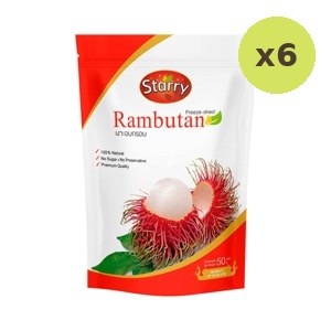 Starry Freeze Dried Rambutan 50 g – 6 Packs