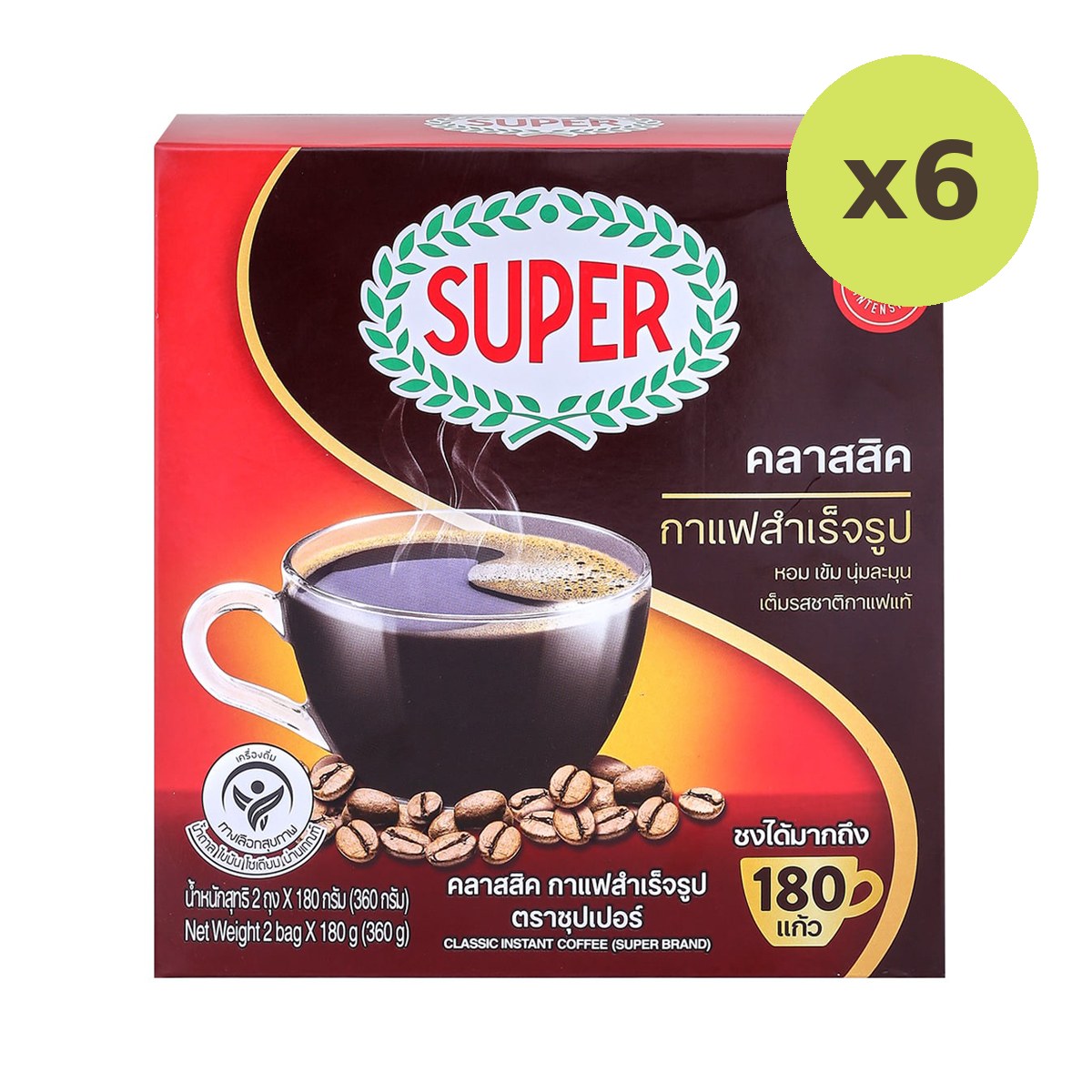 Super Classic Instant Coffee 360 g – 6 Packs