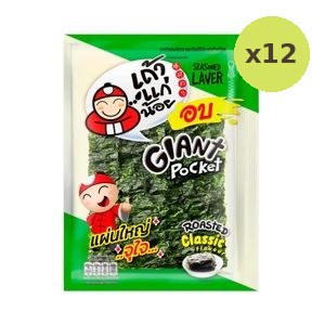Taokaenoi Seasoned Laver Roasted Classic Flavour 10 5 g – 12 Packs