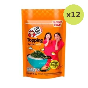 Taokaenoi Topping Seasoned Seaweed Flakes Grilled Salmon With Salt Japanese Style Flavour 40 g – 12 Packs