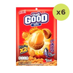 Taro Good Crispy Peanuts Coated With Taro Fish Flakes Spicy Flavour 60 g – 6 Packs