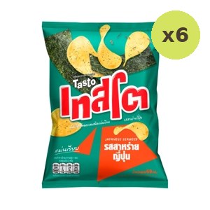 Tasto Potato Chips Japanese Seaweed Flavor 69 g – 6 Packs