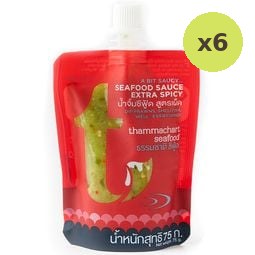 Thammachart Seafood Extra Spicy Seafood Sauce 75g.(C – 6 Packs