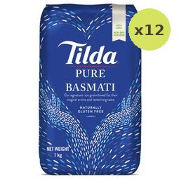 Tilda Pure Basmati Rice 1kg – 12 Packs