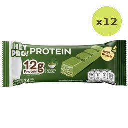 Tongtin Heypro Soy Puff Protein Bar Matcha Flavor 34g – 12 Packs