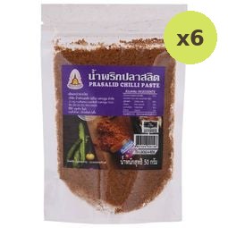 Tongtin Maeleksubin Prasalid Chilli Paste 50g – 6 Packs