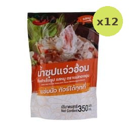Tongtin Maethongyun Jaew Hon Instant Soup Pork Flavor 350g – 12 Packs