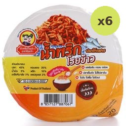 Tongtin Por Jao Namprik Pla Khaosarn Rice Topping 20g – 6 Packs