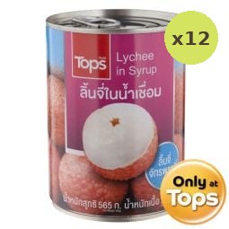 Tops Lychee in Syrup 565g – 12 Packs