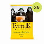 Tyrrells Mature Cheddar Chive Crisps 150 g – 6 Packs