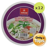 Vifon Pho Vietnamese Style Instant Rice Noodle Beef Flavour Cup 70g – 12 Packs