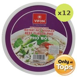 Vifon Pho Vietnamese Style Instant Rice Noodle Beef Flavour Cup 70g – 12 Packs