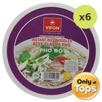 Vifon Pho Vietnamese Style Instant Rice Noodle Beef Flavour Cup 70g – 6 Packs