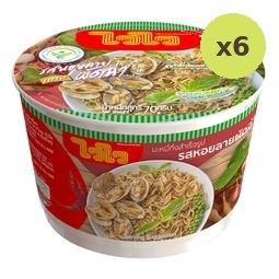 Wai Wai Instant Noodles Pad Char Baby Clams 70g – 6 Packs