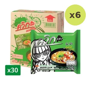 Wai Wai Quick Zabb Instant Noodle Hot And Spicy Shrimp 55 G X 55 g – 6 Packs