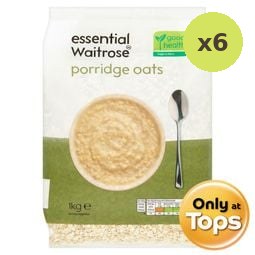 Waitrose Porridge Oats 1kg – 6 Packs