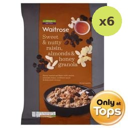 Waitrose Sweet and Nutty Raisin Almonds and Honey Granola 1kg – 6 Packs