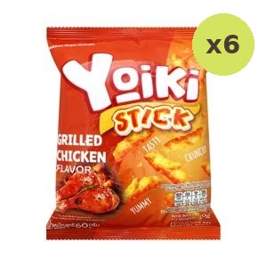 Yoiki Corn Snack Grilled Chicken Flavor 60 g – 6 Packs