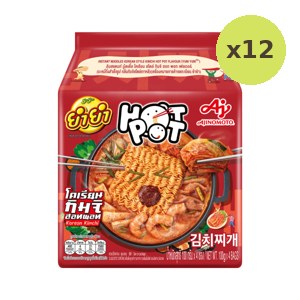 Yumyum Instant Noodles Korean Style Kimchi Hot Pot Flavour 100 G X 100 g – 12 Packs