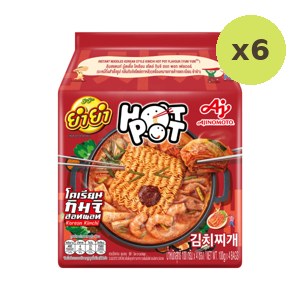 Yumyum Instant Noodles Korean Style Kimchi Hot Pot Flavour 100 G X 100 g – 6 Packs